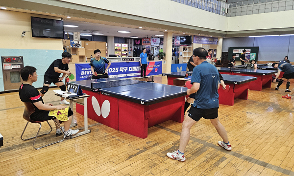 2025 탁구 디비전리그 서울 예선리그 경기 모습.